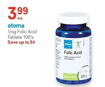 Guardian Pharmacy Atoma 1mg folic acid tablets offer
