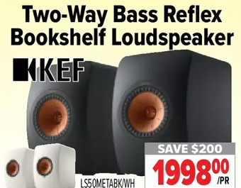 2001 Audio Video Kef two-way bass reflex bookshelf loudspeaker offer