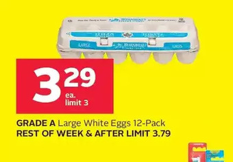 Rexall Grade a large white eggs offer