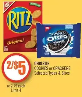 Shoppers Drug Mart Christie cookies or crackers offer