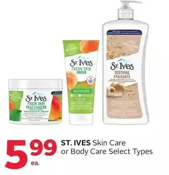 Rexall St. ives skin care or body care offer