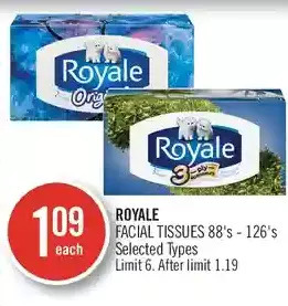 Shoppers Drug Mart Royale facial tissues offer