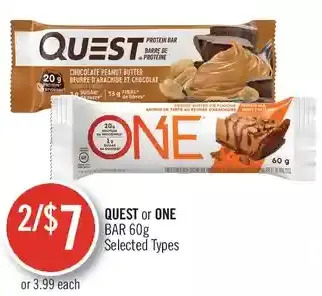 Shoppers Drug Mart Quest or one bar offer