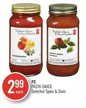 Shoppers Drug Mart Pc pasta sauce offer