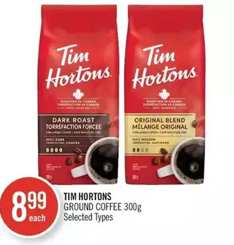 Shoppers Drug Mart Tim hortons ground coffee offer