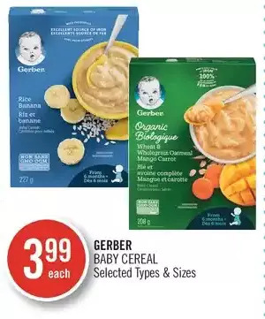 Shoppers Drug Mart Gerber baby cereal offer