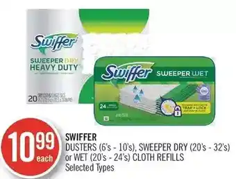 Shoppers Drug Mart Swiffer dusters, sweeper dry or wet cloth refills offer
