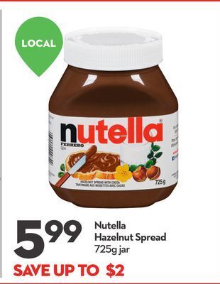 Longo's Nutella hazelnut spread offer