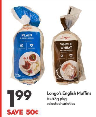 Longo's Longo's english muffins offer