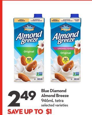 Longo's Blue diamond almond breeze offer