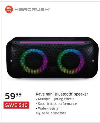The Source Headrush rave mini bluetooth® speaker offer