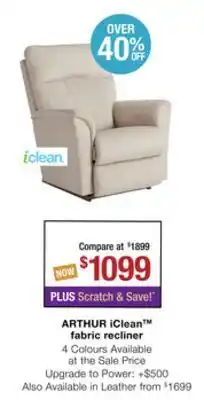 La Z Boy Arthur iclean™ fabric recliner offer