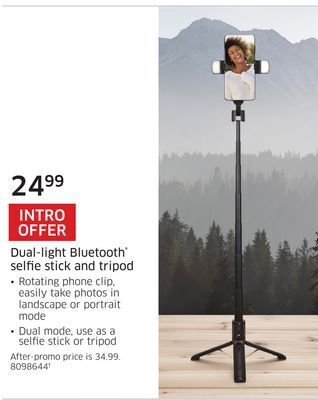 The Source Dual-light bluetooth® selfie stick and tripod offer