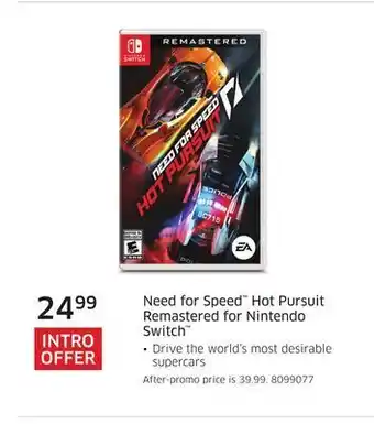 The Source Need for speed™ hot pursuit remastered for nintendo switch offer