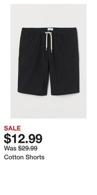 H&M Cotton shorts offer