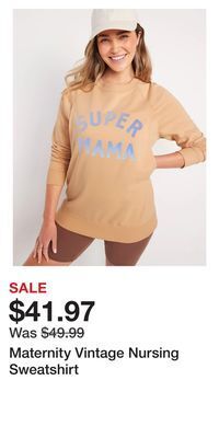 Old Navy Maternity vintage nursing sweatshirt offer