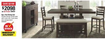 Bad Boy Superstore 6pc. pub dining set offer