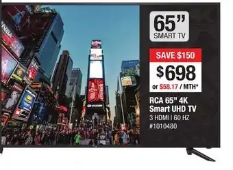 Bad Boy Superstore Rca 65 4k rca 65" 4k smart uhd tv offer