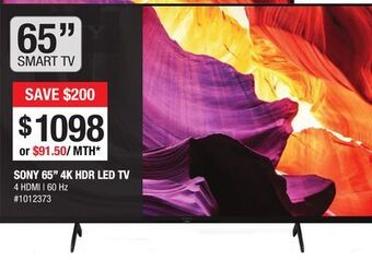 Bad Boy Superstore Sony 65" 4k hdr led tv offer