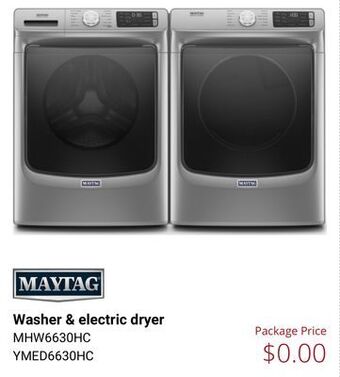 Canadian Appliance Source Maytag washer & electric dryer offer