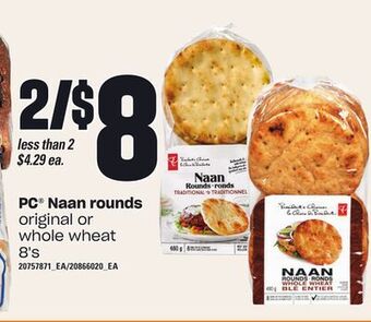 Independent City Market Pc® naan rounds, 8's offer
