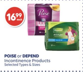 Wellwise by Shoppers Poise or depend incontinence products offer