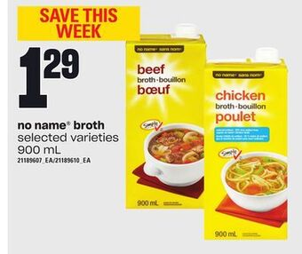 Independent City Market No name® broth, 900 ml offer