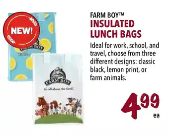 Farm Boy Farm boy insulated lunch bags offer