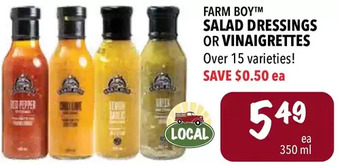 Farm Boy Farm boy salad dressings or vinaigrettes offer