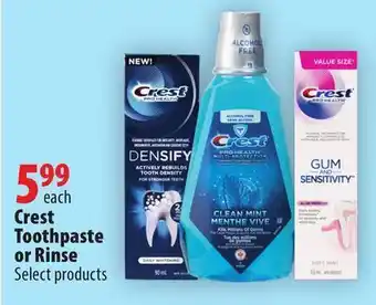 London Drugs Crest toothpaste or rinse offer