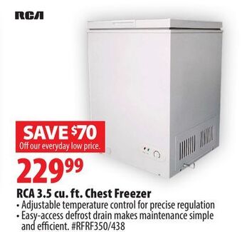 London Drugs Rca 3.5 cu. ft. chest freezer offer