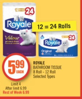 Shoppers Drug Mart Royale bathroom tissue offer