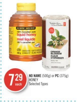 Shoppers Drug Mart No name (500g) or pc (375g) honey offer
