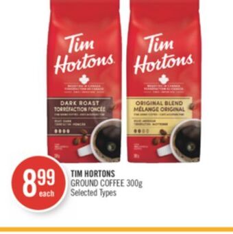 Shoppers Drug Mart Tim hortons ground coffee 300g offer
