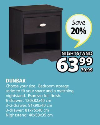 JYSK Dunbar nightstand offer