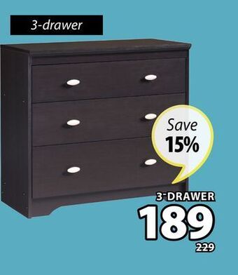 JYSK Dunbar 3-drawer chest offer
