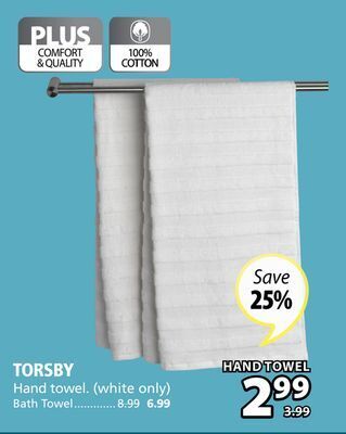 JYSK Torsby hand towel offer