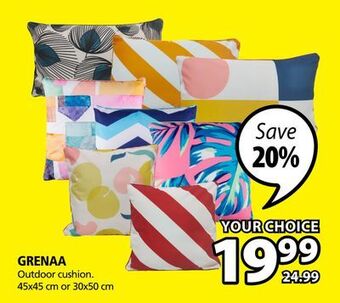 JYSK Grenaa outdoor cushion offer