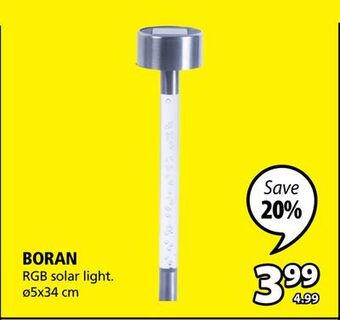 JYSK Boran rgb solar light offer