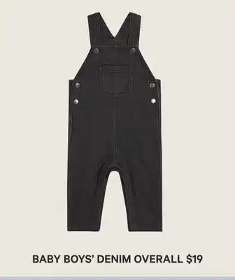 Joe Fresh Baby boys' denim overall offer
