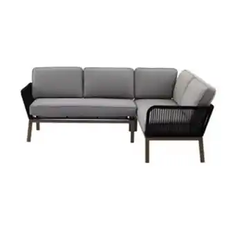 Lowe's Allen + roth positano brown steel outdoor sectional with grey cushions offer