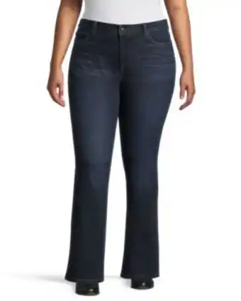 Mark's Women's curvy mid rise bootcut jeans - dark indigo offer