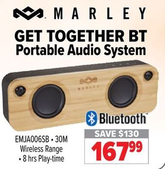 2001 Audio Video Marley portable audio system offer