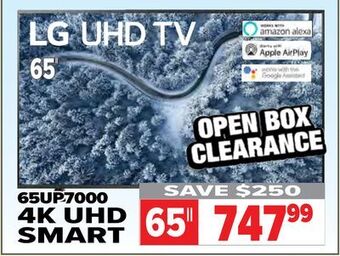 2001 Audio Video Lg 65" 4k uhd smart tv offer