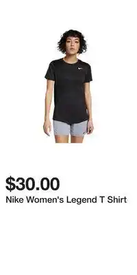 Sport Chek Nike women's legend t shirt offer