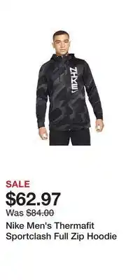 Sport Chek Nike men's thermafit sportclash full zip hoodie offer