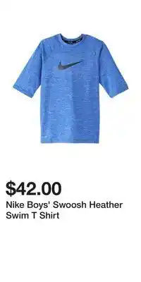 Sport Chek Nike boys' swoosh heather swim t shirt offer