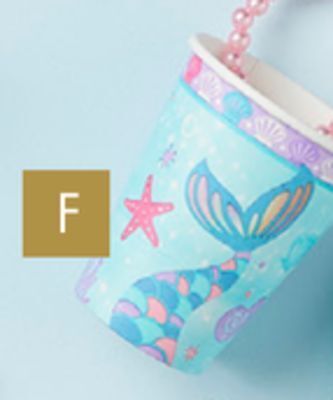 Party City Shimmering mermaids paper cups, 9-oz, 8-pk offer