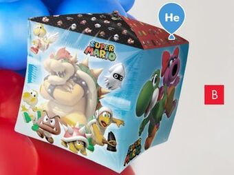 Party City Cubez super mario foil balloon for birthday party, helium inflation included, 15-in offer