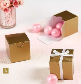 Party City Gold wedding favour boxes, 100-pk offer
